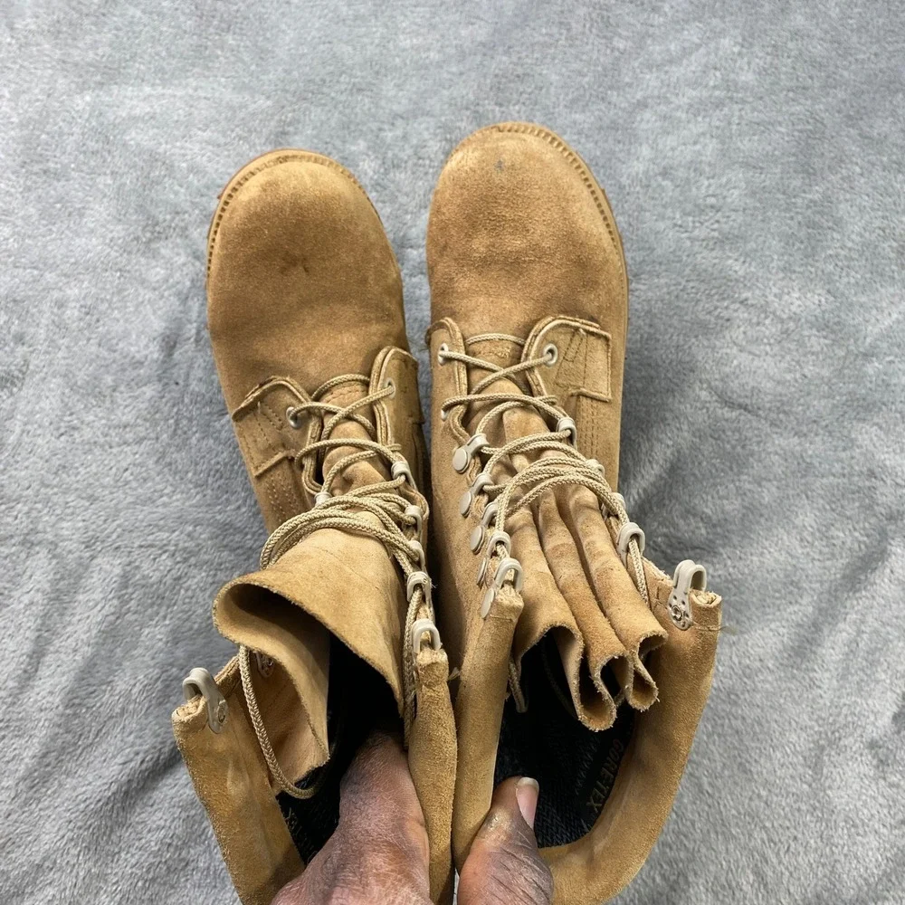Belleville ICWT Military Combat‎ Boots Gore-Tex Tan Suede Vibram Sole Men 3.5 R